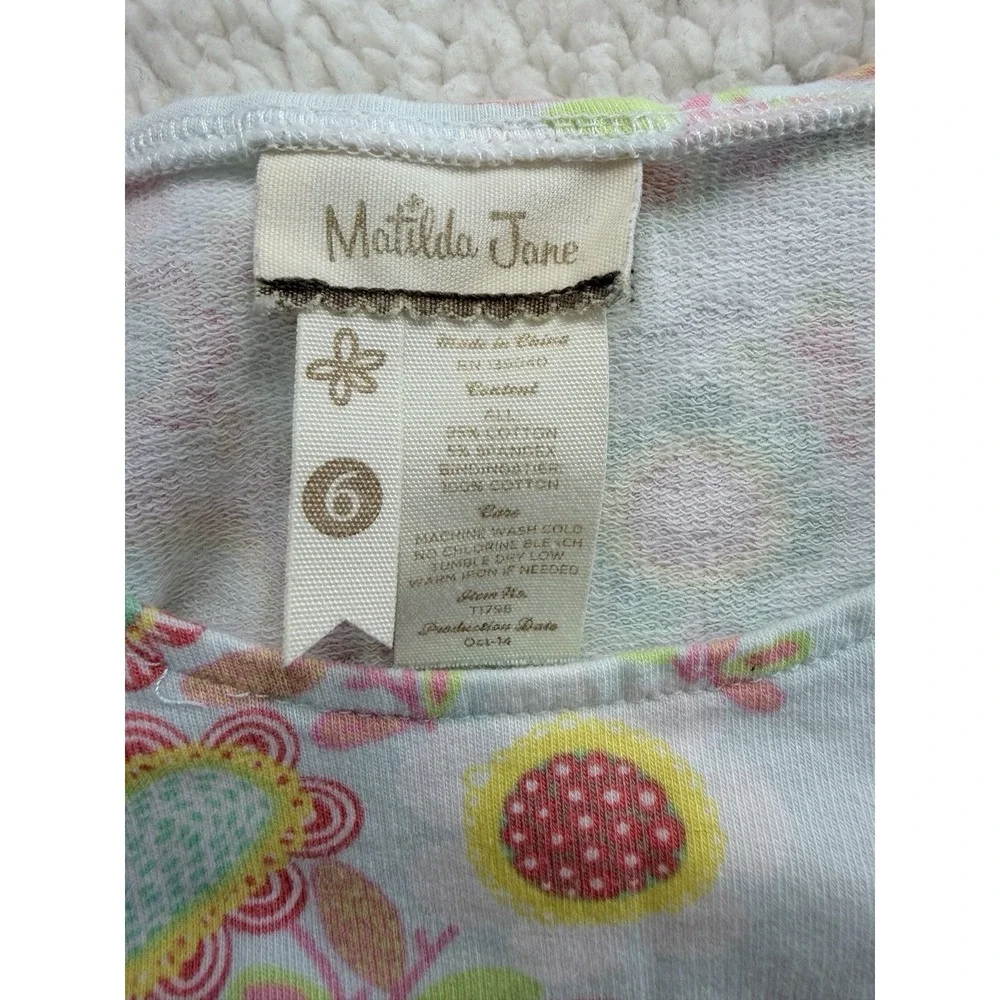 Matilda Jane Girls Size 6 Top Tunic Lot 2 Mixed Print Boho Cottagecore Cotton